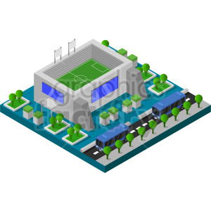 isometric stadium vector graphic clipart.