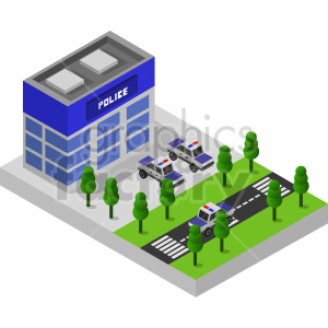 isometric police+station law