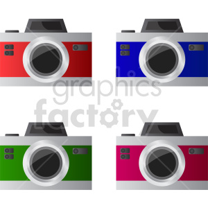 cartoon camera bundle vector graphic clipart.