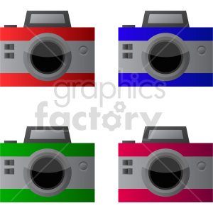 digital camera bundle vector graphic clipart.