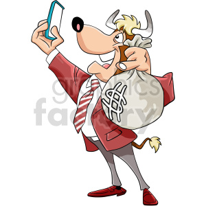 cartoon rich bull clipart clipart. Commercial use image # 417748