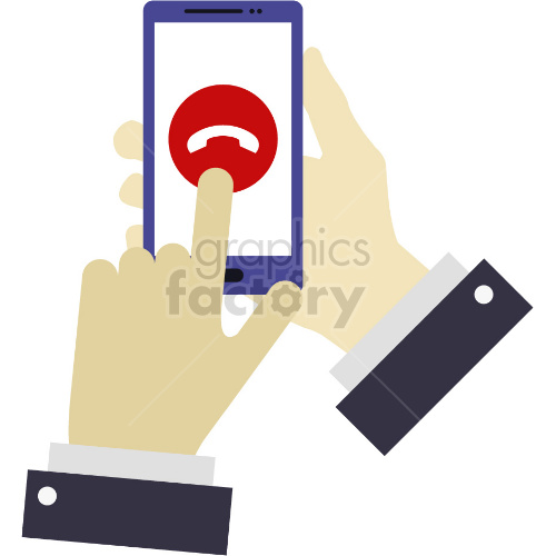 decline incoming call vector clipart .