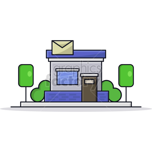 post office vector clipart .