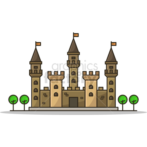 castle vector clipart clipart. Commercial use image # 418224