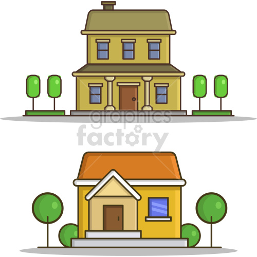 house flat icon vector graphic bundle clipart. Royalty-free image # 418242