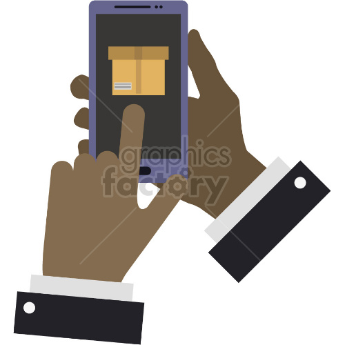 black hands ordering from phone clipart clipart. Commercial use image # 418307