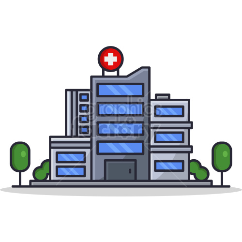hospital vector icon clipart .