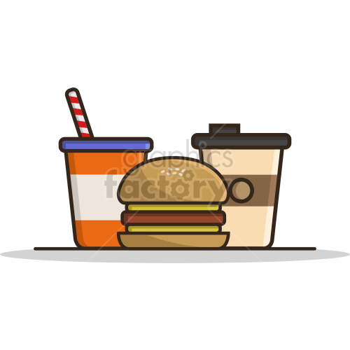 food fast+food burger drink
