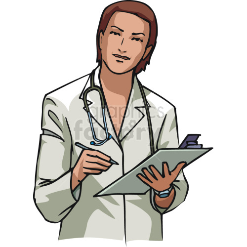 doctor taking notes clipart. Commercial use image # 418607
