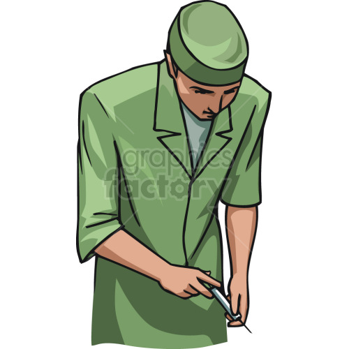 nurse giving shot clipart. Commercial use image # 418612