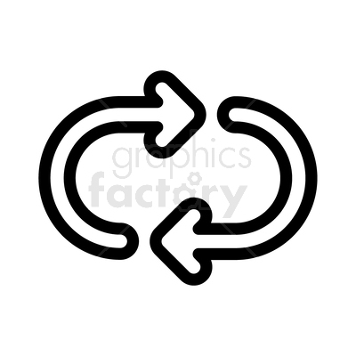 vector graphic of recycle arrow icon