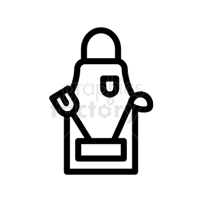vector graphic of BBQ apron icon