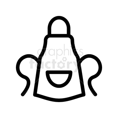 vector graphic of apron icon
