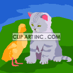   cat cats feline felines kitten kittens bird birds duck ducks  0_cat022.gif Animations 2D Animals Cats 
