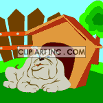   dog dogs puppy puppies animals mans best friend pet pets bulldog bulldogs doghouse  dog-015.gif Animations 2D Animals Dogs 