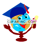   school education student students graduation earth globe  000graduation043.gif Animations 2D Education Graduation 