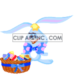   Easter happy bunny basket egg eggs  easter003.gif Animations 2D Holidays Easter 