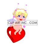   valentin005.gif Animations 2D Holidays Valentines animated love heart hearts swing swinging angel angels