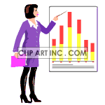 animated woman in a business meeting clipart. Commercial use image # 121400