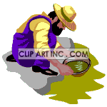   gold miner miners mining nugget nuggets  gold-013.gif Animations 2D People 