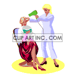   beautician hairdresser hairdressers hair cut barber  occupations026.gif Animations 2D People 