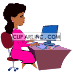   african american computer computers programmer programmers  occupation090.gif Animations 2D People 