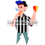   referee wistle soccer red card  occupation126.gif Animations 2D People 