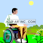   disabled wheelchair butterfly butterflies  disabled_leisure_outdoors001aa.gif Animations 2D People Disabled 