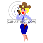 lady cop animation. Commercial use animation # 122150