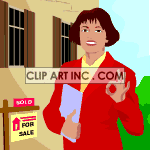   realtor realtors house for sale sel home your real estate sold  realtor07.gif Animations 2D People Realtors 