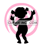 animated girl dancing clipart. Royalty-free image # 122230