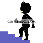 animated man walking up stairs clipart. Commercial use image # 122306