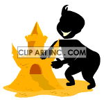   people shadow silhouette black animated animations person sand castle beach  people-148.gif Animations 2D People Shadow 