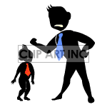   shadow people silhouette working work humans business boss lecture yell threaten Animations 2D People Shadow 