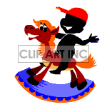   shadow people silhouette working work humans toy toys kid kids rocking horse horses  people-202.gif Animations 2D People Shadow 