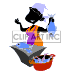 animated fishmonger clipart. Royalty-free image # 122446
