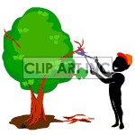   shadow people silhouette working work humans tree trees trimmer trim cut cutting  people-338.gif Animations 2D People Shadow 