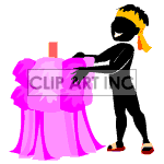   shadow people silhouette working work humans pink dress fitting making  people-392.gif Animations 2D People Shadow 