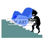   shadow people silhouette working work humans chair chairs step steps moving Animations 2D People Shadow 
