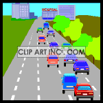   traffic emergancy car cars hospital lane express  hospital001.gif Animations 2D Transportation 