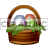 Animated easter basket with eggs
