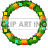 Christmas wreath emoticon animation. Commercial use animation # 127450