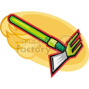 Dual use hoe for gardening clipart. Royalty-free image # 128551