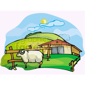   farm farms farmer farmers sheep sheep fields fiels country house  ram.gif Clip Art Agriculture 