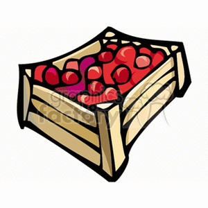 Large crate of tomatoes clipart. Commercial use icon # 128735