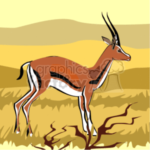 Gazelle clipart. Commercial use image # 128812