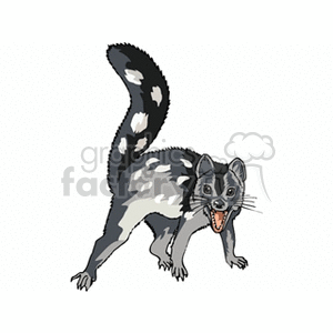 animal black white spotted fox foxes  musteline2.gif Clip Art Animals musteline