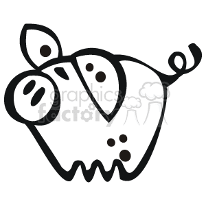 cartoon little pig clipart. Commercial use image # 129063