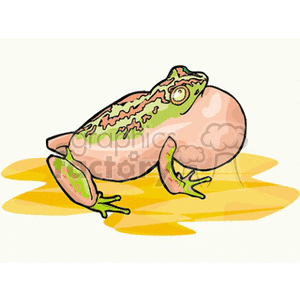 Large frog croaking  clipart.