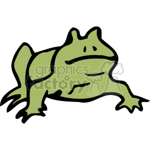 Abstract forward facing frog clipart. Commercial use image # 129851